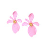 Pastel Pink Flower Earrings