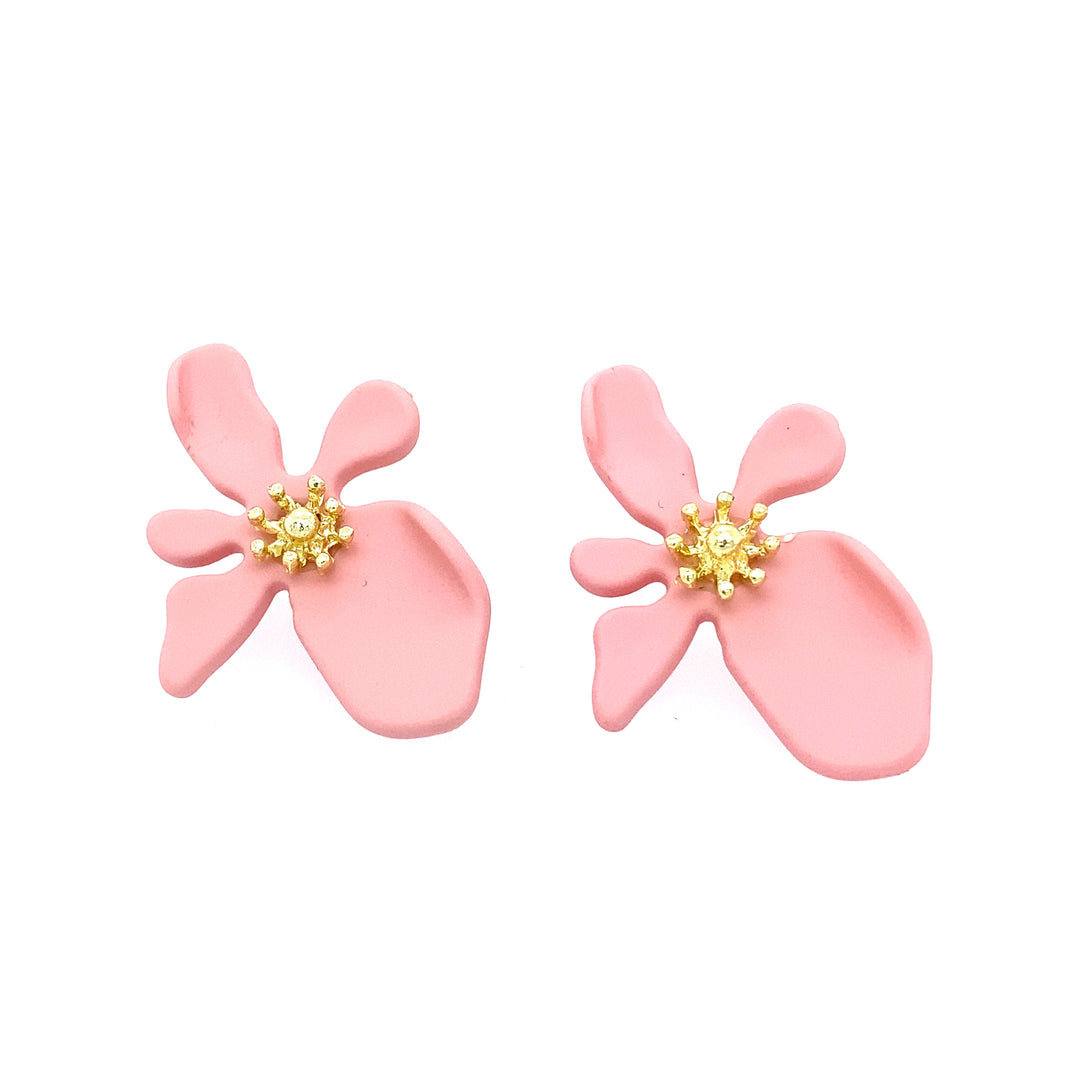 Pastel Pink Flower Earrings
