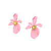 Pastel Pink Flower Earrings