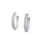 Pavé Medium CZ Hoop Earrings