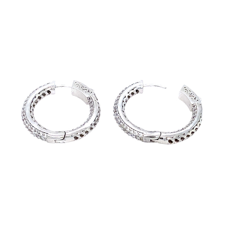 Pavé Medium CZ Hoop Earrings