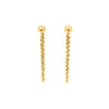 14K Gold Front Back Chain Earrings