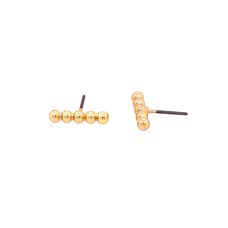 Bead Bar Stud Earrings