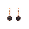 Hematite Disk Drop Huggies