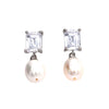 CZ & Pearl Drop Earrings