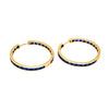 Vibrant Blue Medium Hoops