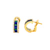 Green & Blue Small Hoops