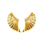 Gold Plated Fan Earrings