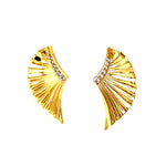 Gold Plated Fan Earrings