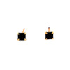 14k Black Square Studs