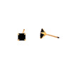 14k Black Square Studs