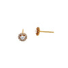 14K Gold Mini Round Pavé Studs