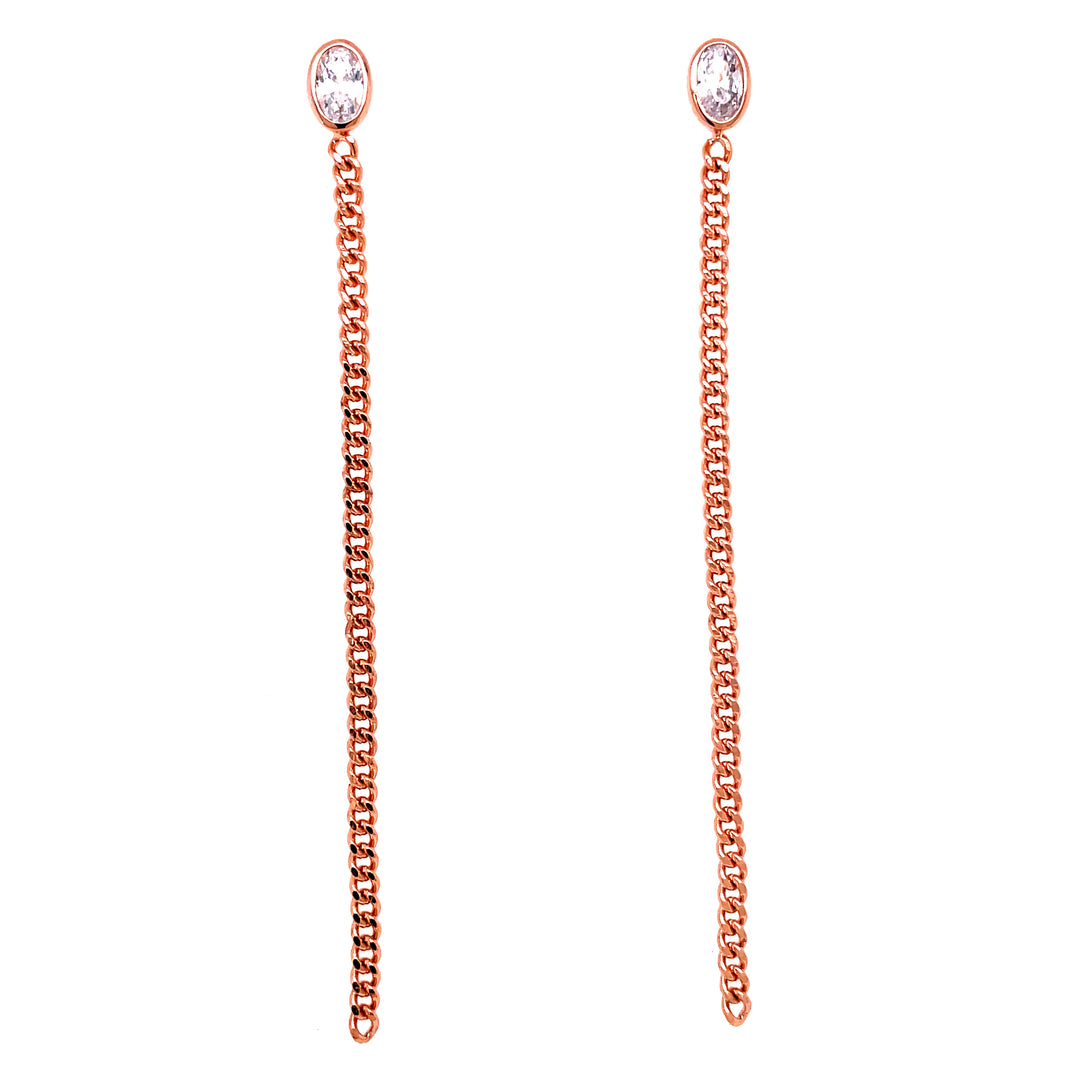 Chain Earring in Rose gold