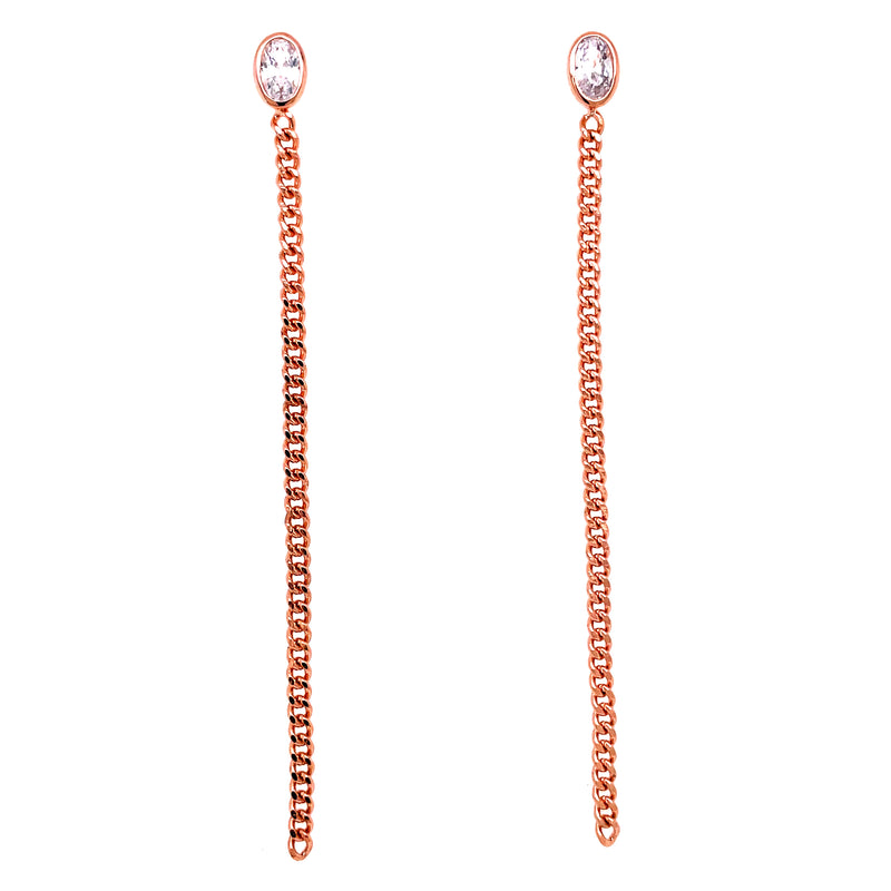 Chain Earring in Rose gold