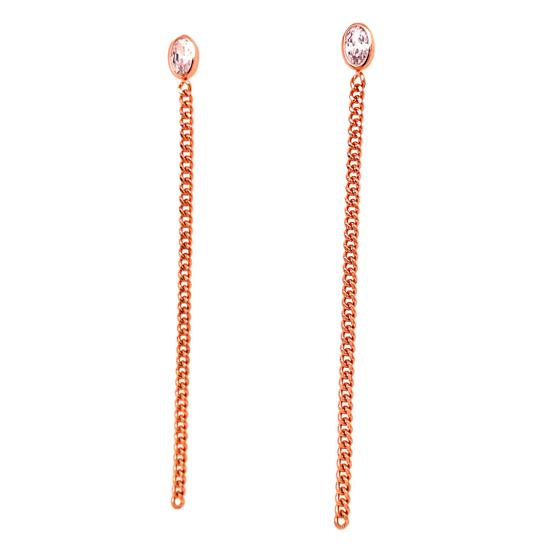 Chain Earring in Rose gold
