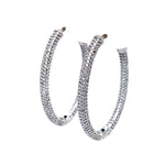 Dazzling Oval Hoop Earrings