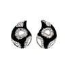 Black Geometric Teardrop Earring
