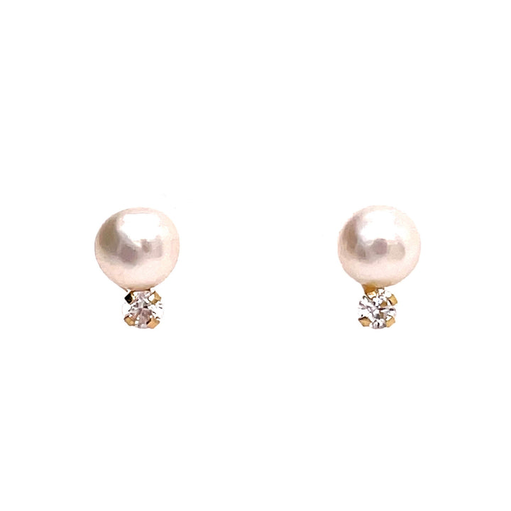 14K Mini Pearl Stud Earrings