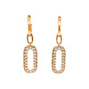 14K Double Link Diamond Earrings