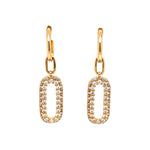 14K Double Link Diamond Earrings