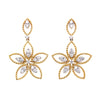 14K Diamond Flower Earrings