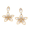 14K Diamond Flower Earrings
