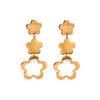 14K Flower Earrings with Mother-of-Pearl
