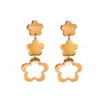 14K Flower Earrings with Mother-of-Pearl