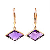 14K Gold Elegant Amethyst Earrings