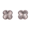 Textured Clover Studs in Silver