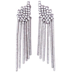 Dangling Bars Silver Earrings