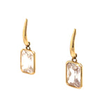 14K Gold Mini Rectangle Earrings