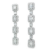Bridal Baguette Diamond Earrings