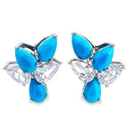 Turquoise Flower Earrings