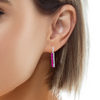 Linear Ruby Earrings