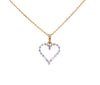 14K Gold Diamond Cutout Heart Necklace