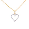 14K Gold Diamond Cutout Heart Necklace