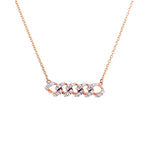 14K Rose Gold Diamond Cuban Link Necklace