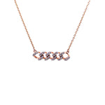 14K Rose Gold Diamond Cuban Link Necklace