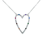 Long Heart Pendant Necklace