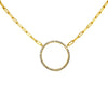 Circle Pendant With Link Chain