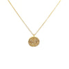 14K Gold & Diamond Disk Pendant