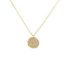 14K Gold & Diamond Disk Pendant