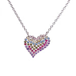 Colorful Heart Pendant Necklace