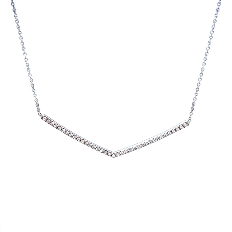 Simple V Shaped Bar Necklace