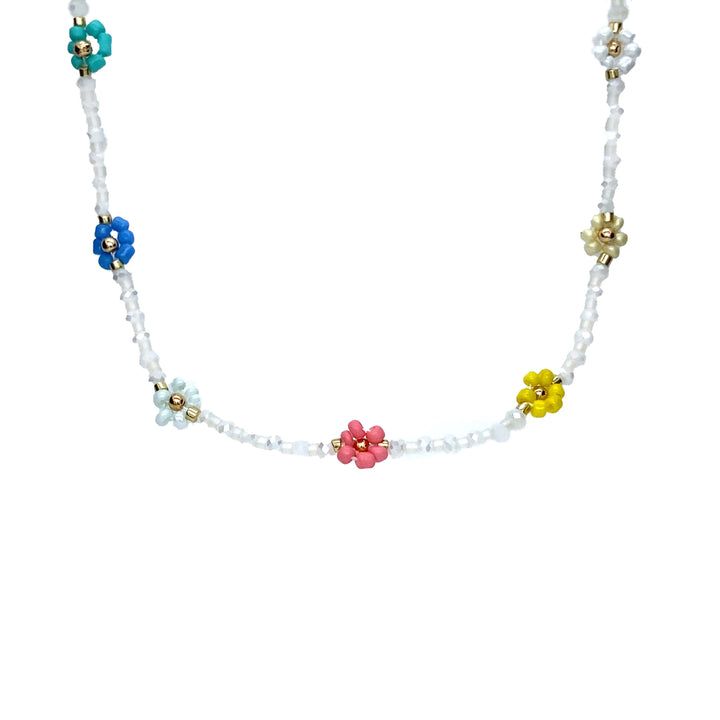 Multi Color Flower Necklace