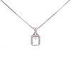 White Sapphire Pendant Necklace