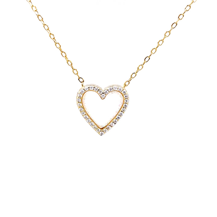 Gold Heart Pendant Necklace