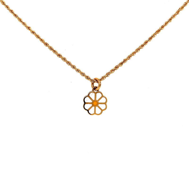 Mini 14k Enamel Flower Charm