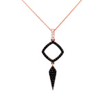 Black Diamond Pendant Necklace